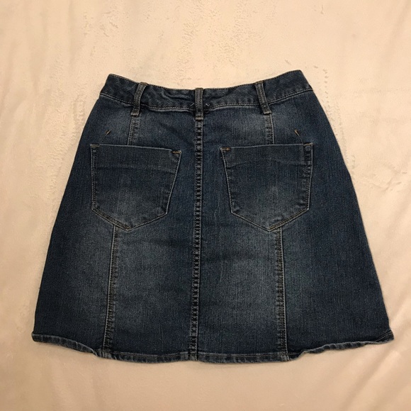 {Mossimo} denim high waist button front mini skirt - Picture 3 of 6
